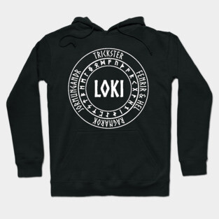 Loki Norse God with Runes Hoodie