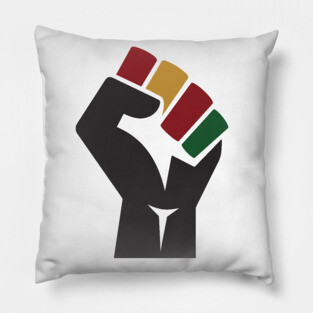 Black Power Fist - Black History Month Pillow