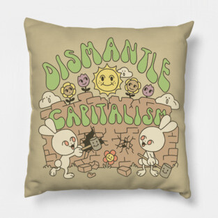 dismantle capitalism Pillow