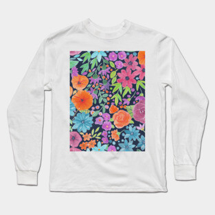 Floral watercolor pattern Long Sleeve T-Shirt