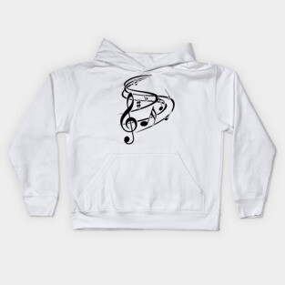 Music notes design Kids Hoodie