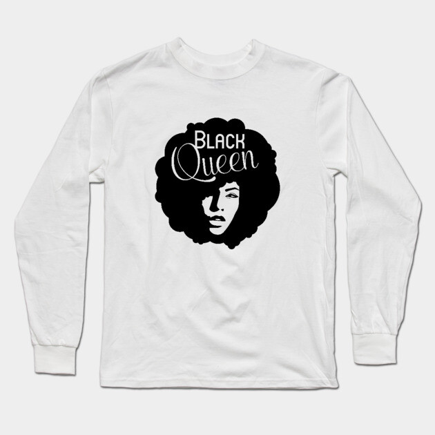 Black Queen | Strong Black Woman Long Sleeve T-Shirt by UrbanLifeApparel
