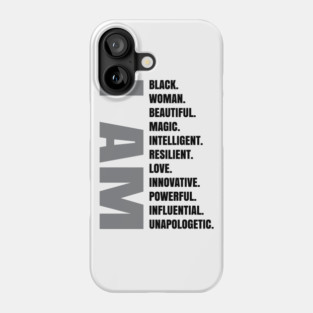 I AM | Black Woman Phone Case