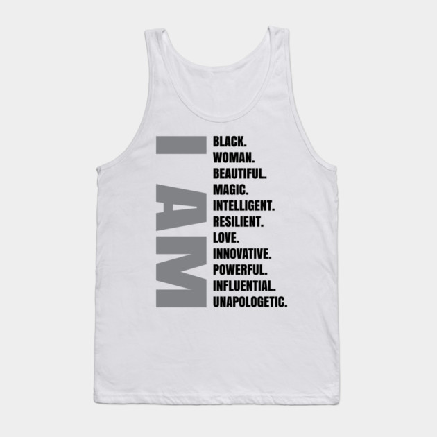 I AM | Black Woman Tank Top by UrbanLifeApparel