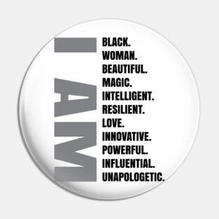 I AM | Black Woman Pin
