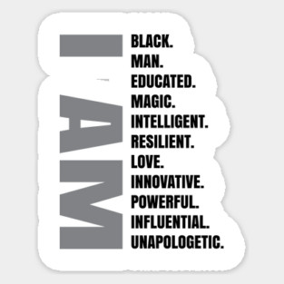 I Am | Black Man Sticker