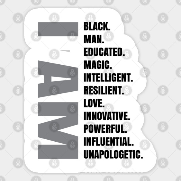 I Am | Black Man Sticker by UrbanLifeApparel