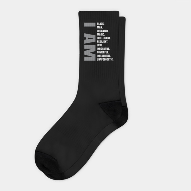 I Am | Black Man Socks by UrbanLifeApparel