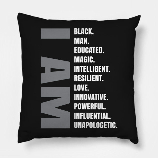 I Am | Black Man Pillow by UrbanLifeApparel