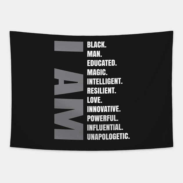 I Am | Black Man Tapestry by UrbanLifeApparel