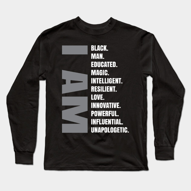 I Am | Black Man Long Sleeve T-Shirt by UrbanLifeApparel
