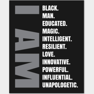 I Am | Black Man Posters and Art