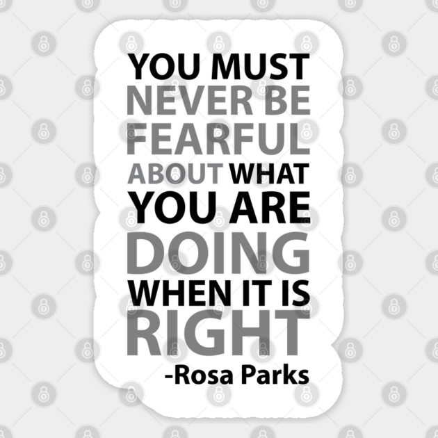 Never Be Fearful | Rosa Parks Sticker by UrbanLifeApparel