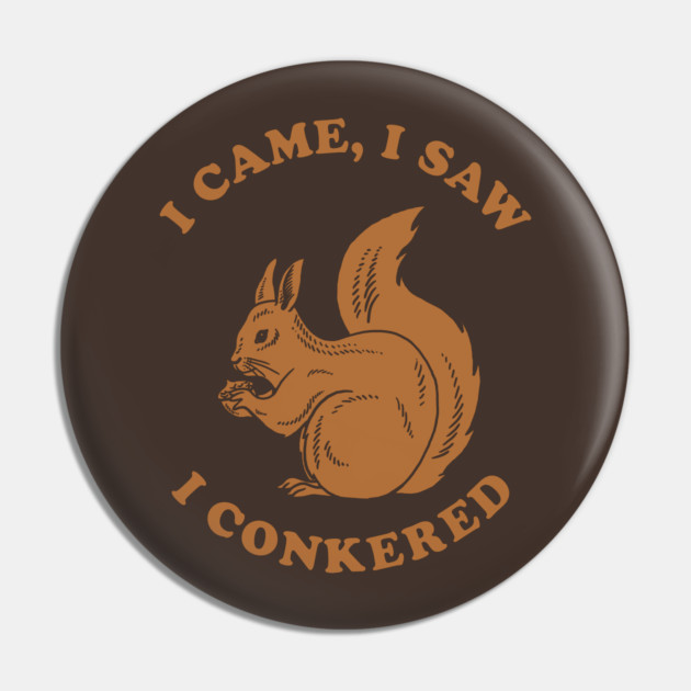 I Came I Saw I Conkered Pin by dumbshirts