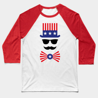 American Mustache (Hipster / Mustached / Beard) Baseball T-Shirt