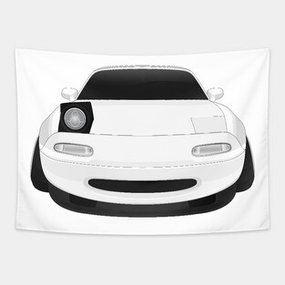 Miata white Tapestry
