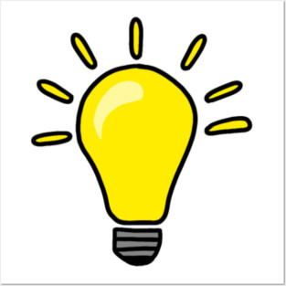 Cute lightbulb Posters and Art