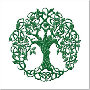 Tree of Life Green Posters and Art