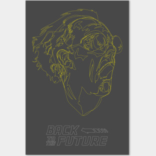 Back to the Future line art Posters and Art
