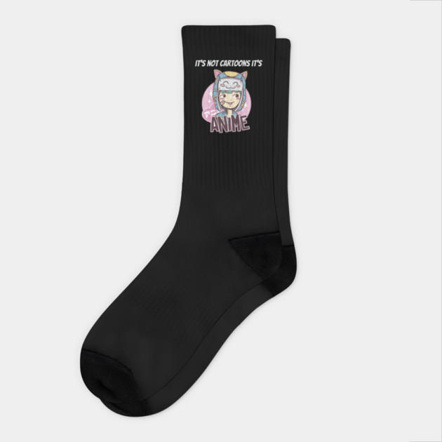 its not cartoons its anime Socks by Pixel Threads 