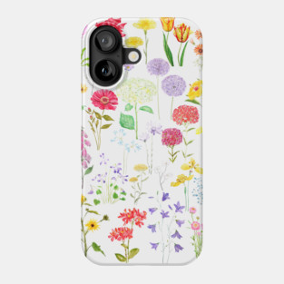 colorful botanical flowers collection 2020 Phone Case