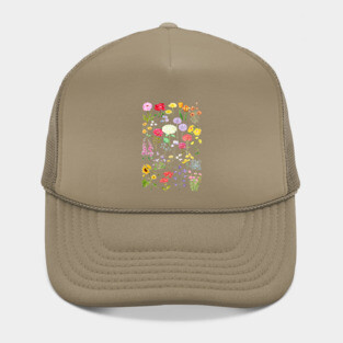 colorful botanical flowers collection 2020 Hat