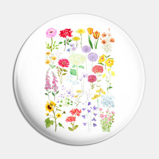 colorful botanical flowers collection 2020 Pin