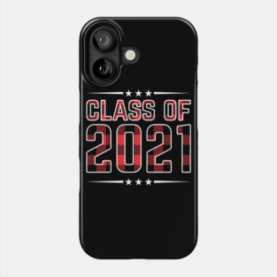 Class Of 2021 Senior Buffalo Plaid Graduation Gift Phone Case