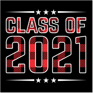 Class Of 2021 Senior Buffalo Plaid Graduation Gift Posters and Art