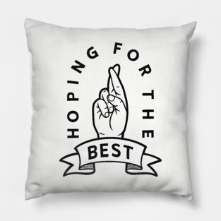Fingers Crossed Hoping For The Best Hand Gesture Luck Gift 2 Pillow