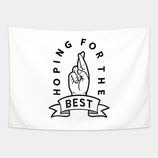 Fingers Crossed Hoping For The Best Hand Gesture Luck Gift 2 Tapestry
