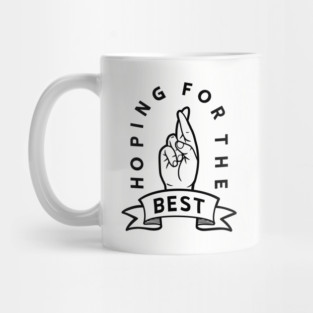 Fingers Crossed Hoping For The Best Hand Gesture Luck Gift 2 Mug