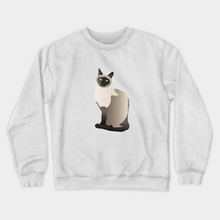 Graceful Siamese Cat Crewneck Sweatshirt