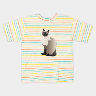 Graceful Siamese Cat Kids T-Shirt
