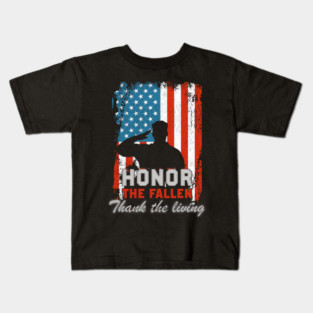 Honor The Fallen Thank The Living Kids T-Shirt