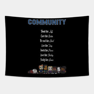 To be like Community - TV show black Tapestry