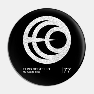 Elvis Costello / Minimalist Graphic Artwork Design Pin