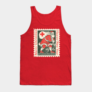 Classic Christmas Stamp 1916 Tank Top