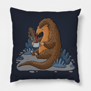 Coffee Pangolin Pillow