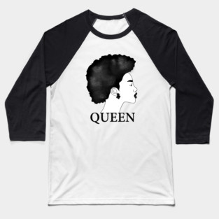 Afro Queen African Woman Baseball T-Shirt