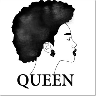 Afro Queen African Woman Posters and Art