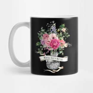 Brain Floral, Mental Health Matters 1 Mug