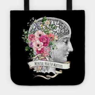 Brain Floral, Mental Health Matters 2 Tote