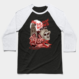 Tiki Surf Witches Want Blood Baseball T-Shirt