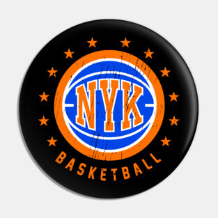 NYK Basketball Vintage Distressed Pin