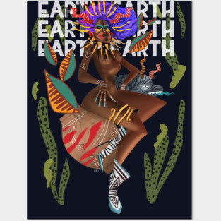 Black Power Earth Posters and Art