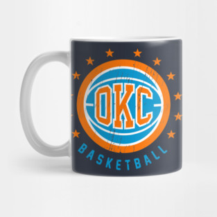 OKC Basketball Vintage Distressed Mug