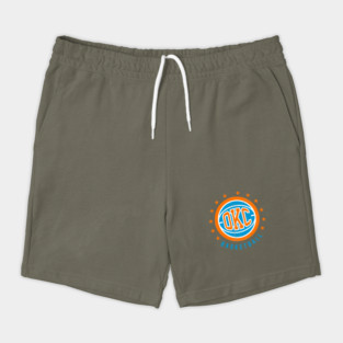 OKC Basketball Vintage Distressed Shorts