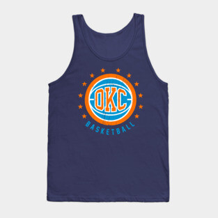 OKC Basketball Vintage Distressed Tank Top