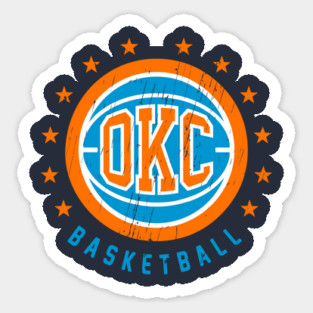 OKC Basketball Vintage Distressed Sticker